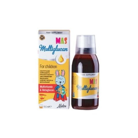  Siro bổ sung Vitamin và khoáng chất giúp tăng đề kháng, miễn dịch Mas Multiglucan 150ml 
