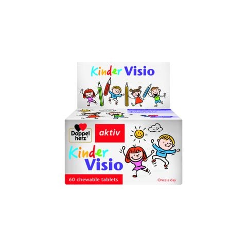  Viên Nhai Doppelherz Kinder Visio Hỗ Trợ Thị Lực, Bảo Vệ Đôi Mắt Khỏe Mạnh Hộp 60 Viên 