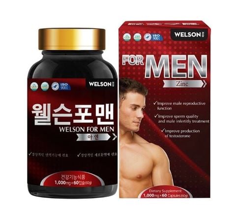  Tăng Cường Sinh Lý Nam Welson For Men Hộp 60 Viên 
