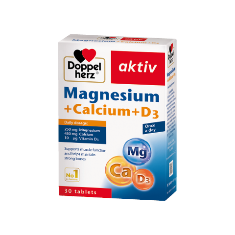  Canxi và vitamin tăng chiều cao bổ khớp Doppelherz Magnesium Calcium D3 30 viên 