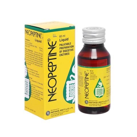  Siro men tiêu hoá giúp bé ăn ngon tiêu hoá tốt Neopeptine chai 60ml 
