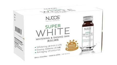  Collagen trắng da mờ thâm nám Nucos Super White 50ml x 10 chai 