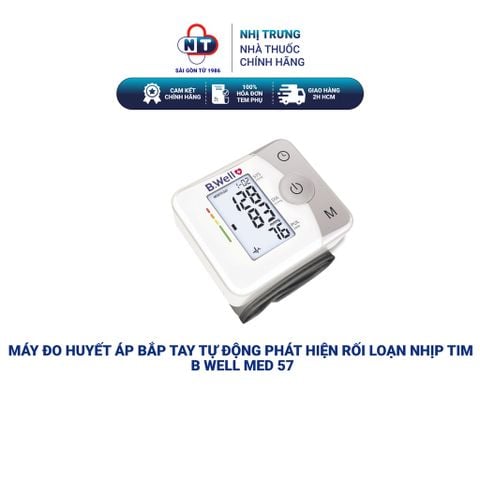  Máy đo huyết áp bắp tay tự động phát hiện rối loạn nhịp tim B Well Med 57 