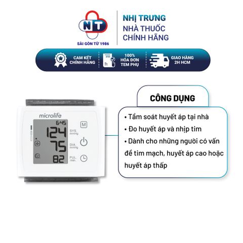  Máy đo huyết áp cổ tay Microlife W3 Comfort 