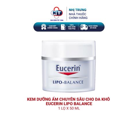  Kem dưỡng ẩm chuyên sâu cho da khô Eucerin Lipo Balance 50ml 
