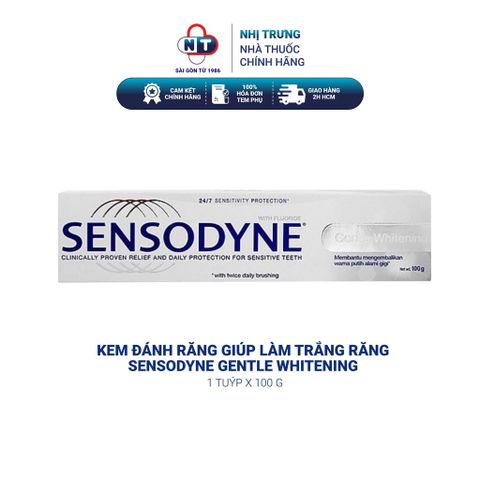  Kem đánh răng giúp làm trắng răng Sensodyne Gentle Whitening tuýp 100g 
