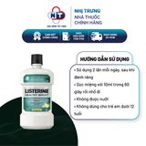  Nước súc miệng giúp răng trắng sáng tự nhiên Listerine Healthy Bright 750ml 