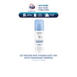  Xịt Khử Mùi Khô Thoáng Suốt 48h Vichy Deodorant Mineral 125ml 