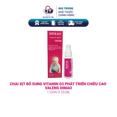  Viên uống bổ sung Vitamin D3 phát triển chiều cao Valens Dimao chai 25ml 