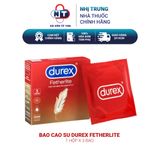  (Che tên sản phẩm) Bao Cao Su Durex Fetherlite Hộp 3 bao 