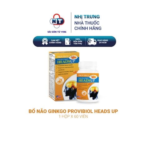  Viên uống bổ não ginkgo Provibiol Heads Up 60 viên 