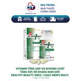  Vitamin tổng hợp và khoáng chất tăng sức đề kháng nam giới Healthy Beauty once 1 daily Men's Multi 100 viên 