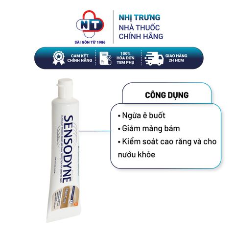  Kem đánh răng giảm ê buốt bảo vệ răng Sensodyne Multi Care tuýp 100g 