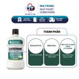  Nước súc miệng giúp răng trắng sáng tự nhiên Listerine Healthy Bright 750ml 