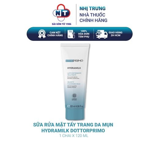  Sữa Rửa Mặt Tẩy Trang Da Mụn Hydramilk DottorPrimo Chai 120ml 