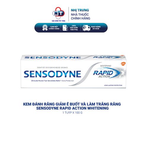  Kem Đánh Răng Giảm Ê Buốt Sensodyne Rapid Action Whitening tuýp 100g 