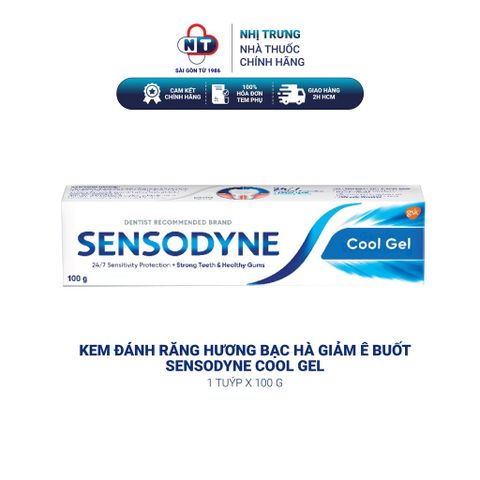  Kem đánh răng hương bạc hà giảm ê buốt Sensodyne Cool Gel tuýp 100g 