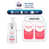  Nước tẩy trang cho da nhạy cảm Vichy Mineral Micellar Water Pureté Thermale 400ml 