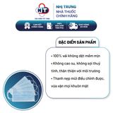  Khẩu trang y tế 5 lớp cao cấp kháng khuẩn mềm mịn Nhị Trưng Hộp 50 cái màu xanh 