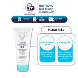  Sữa rửa mặt tẩy trang kiềm dầu Vichy Purete Thermale 3 In 1 One Step Cleanser Sensitive Skin And Eyes 100ml 