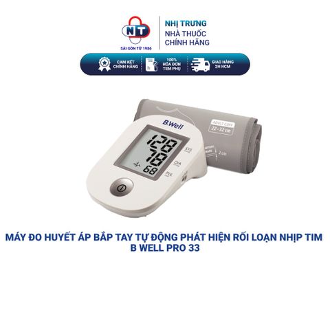  Máy đo huyết áp bắp tay tự động phát hiện rối loạn nhịp tim B Well Pro 33 