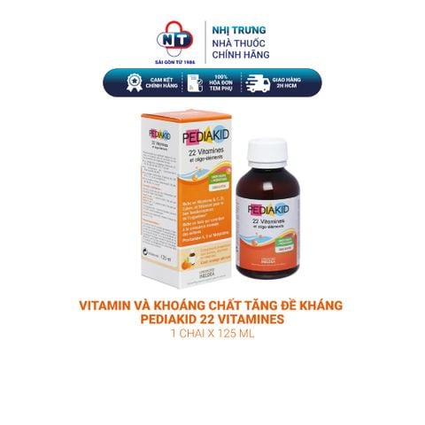  Vitamin và khoáng chất tăng đề kháng Pediakid 22 Vitamines chai 125ml 