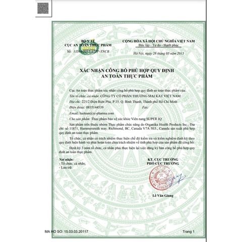  Viên uống ginkgo biloba bổ não giảm căng thẳng Organika Super IQ 60 viên 