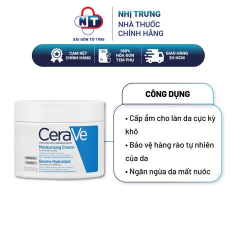  Kem dưỡng ẩm dành cho da khô CeraVe Moisturizing Cream 340g 