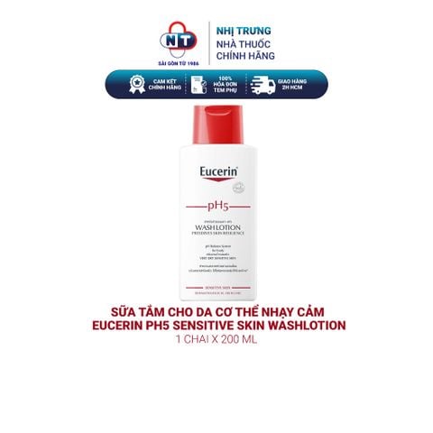  Sữa tắm cho da cơ thể nhạy cảm Eucerin pH5 Sensitive Skin Washlotion 200ml 