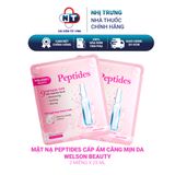  Mặt nạ Peptides Welson Beauty dưỡng ẩm căng bóng da 2 miếng x 25ml 