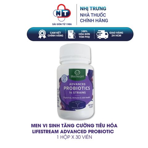  Men vi sinh tăng cường tiêu hóa Lifestream Advanced Probiotic 30 viên 