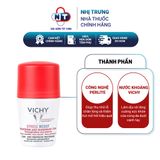  Lăn Khử Mùi Khô Thoáng Dành Cho Da Thường Vichy Deo bille Stress Resist 50ml 