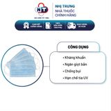 Khẩu trang y tế 4 lớp kháng khuẩn Nhị Trưng hộp 50 cái màu xanh 