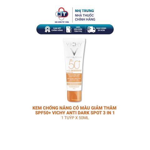  Kem chống nắng có màu giảm thâm SPF50+ Vichy Anti Dark Spot 3 in 1 50ml 