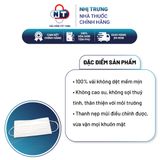  Khẩu trang y tế 4 lớp cao cấp kháng khuẩn mềm mịn Nhị Trưng hộp 50 cái màu trắng 