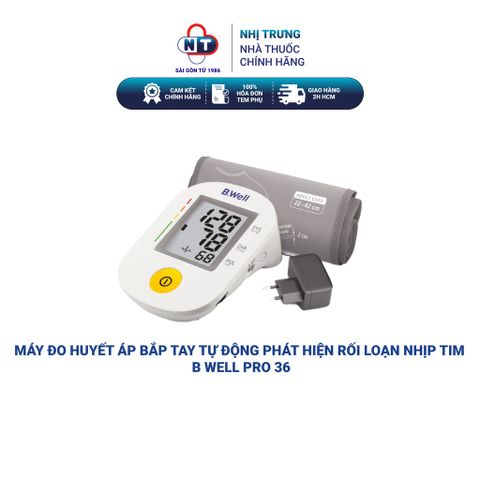  Máy đo huyết áp bắp tay tự động phát hiện rối loạn nhịp tim B Well Pro 36 