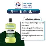  Nước Súc Miệng Ngừa Sâu Răng Vị Trà Xanh Không Cay Listerine Natural Green Tea 750ml 