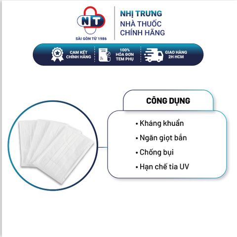  20 cái khẩu trang Nhị Trưng ( Giao màu ngẫu nhiên ) 