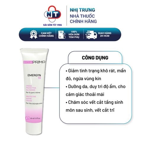  Kem Bôi Vùng Kín DottorPrimo Emergyn 10 chai 30ml 