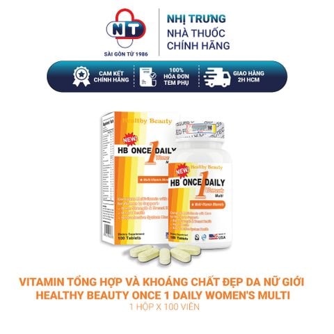  Vitamin tổng hợp và khoáng chất đẹp da nữ giới Healthy Beauty Once 1 daily Women's Multi 100 viên 