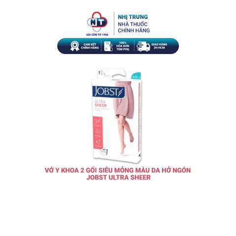  Vớ y khoa 2 gối siêu mỏng màu da hở ngón Jobst Ultra Sheer 