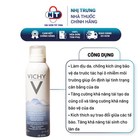  Nước khoáng dưỡng da Vichy Mineralizing Thermal Water 150ml 