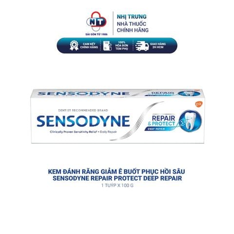  Kem đánh răng giảm ê buốt phục hồi sâu Sensodyne Repair Protect Deep Repair tuýp 100g 