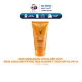  Kem chống nắng cho da dầu Vichy Ideal Soleil Mattifying Face Fluid Dry Touch SPF 50, PA+++ 50ml 