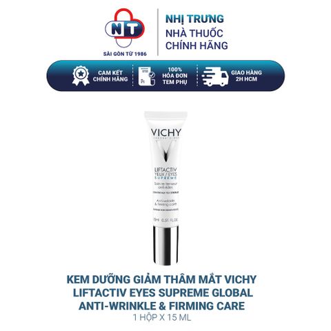  Kem dưỡng chống lão hoá giảm thâm mắt Vichy Liftactiv Supreme Eyes Correcting Anti Wrinkle & Firming Care 15ml 