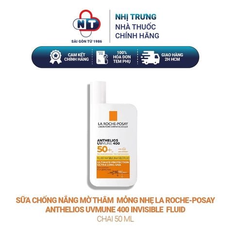  Sữa chống nắng mờ thâm và mỏng nhẹ La Roche-Posay Anthelios UVMUNE 400 Invisible Fluid 50ml 