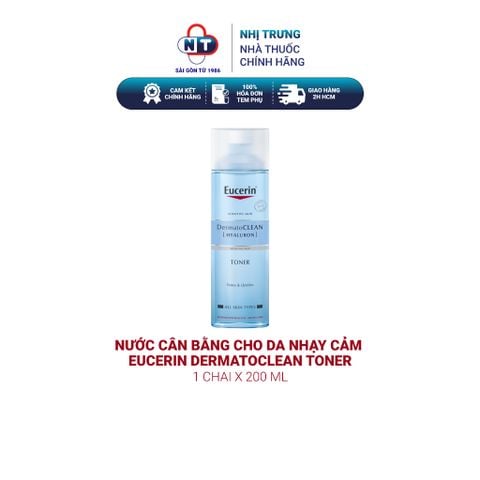  Nước cân bằng cho da nhạy cảm Eucerin DermatoCLEAN Toner 200ml 