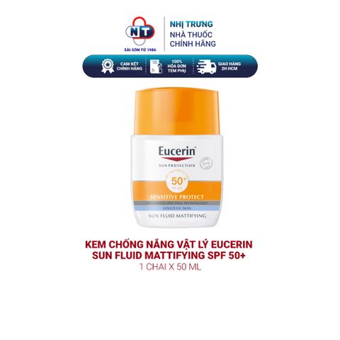  Kem chống nắng vật lý Eucerin Sun Fluid Mattifying SPF 50+ 50ml 