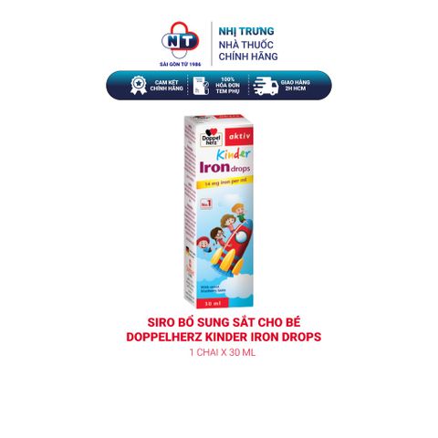  Siro bổ sung sắt cho bé Doppelherz Kinder Iron Drops chai 30ml 