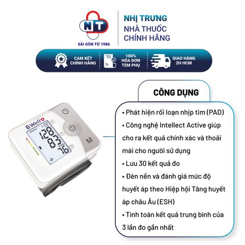  Máy đo huyết áp bắp tay tự động phát hiện rối loạn nhịp tim B Well Med 57 